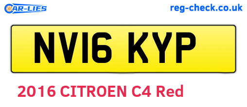 NV16KYP are the vehicle registration plates.