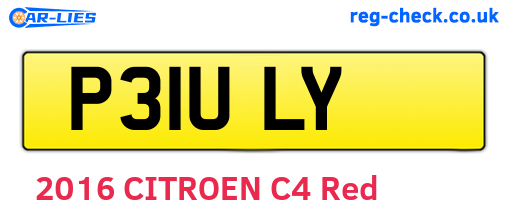 P31ULY are the vehicle registration plates.