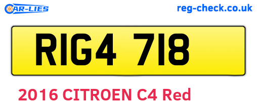 RIG4718 are the vehicle registration plates.