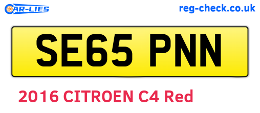 SE65PNN are the vehicle registration plates.