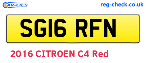 SG16RFN are the vehicle registration plates.