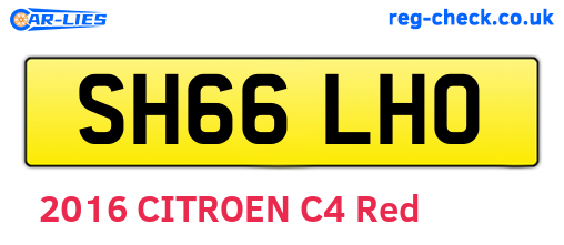 SH66LHO are the vehicle registration plates.