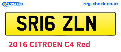SR16ZLN are the vehicle registration plates.