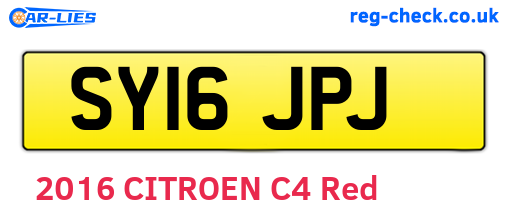 SY16JPJ are the vehicle registration plates.