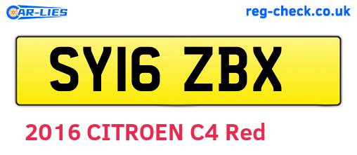 SY16ZBX are the vehicle registration plates.