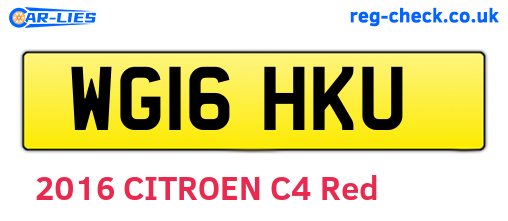 WG16HKU are the vehicle registration plates.