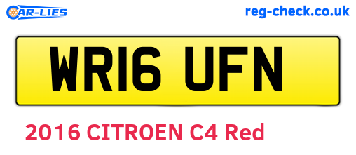 WR16UFN are the vehicle registration plates.