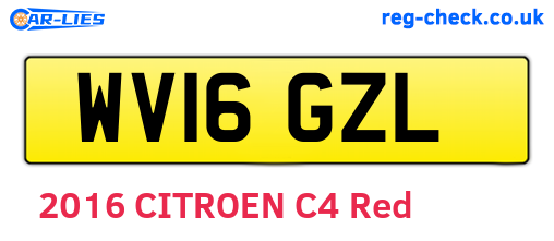 WV16GZL are the vehicle registration plates.