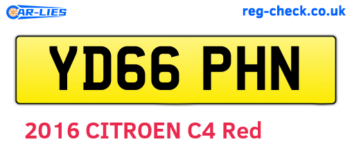 YD66PHN are the vehicle registration plates.