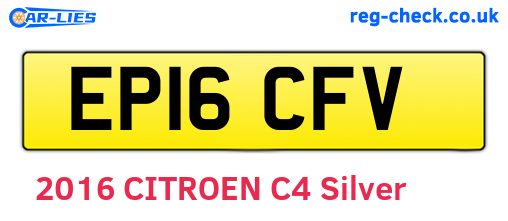 EP16CFV are the vehicle registration plates.