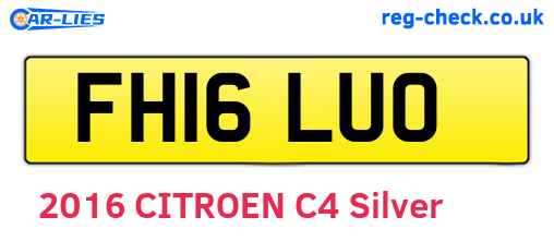 FH16LUO are the vehicle registration plates.
