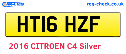 HT16HZF are the vehicle registration plates.