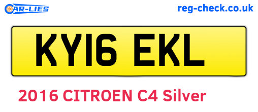 KY16EKL are the vehicle registration plates.