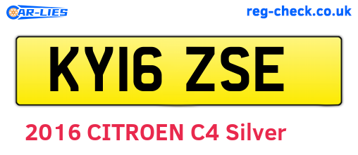 KY16ZSE are the vehicle registration plates.