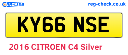 KY66NSE are the vehicle registration plates.