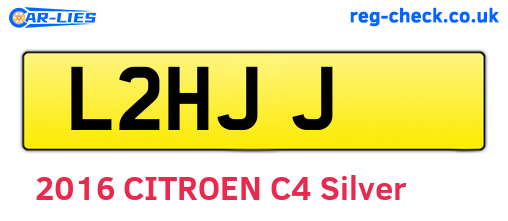 L2HJJ are the vehicle registration plates.