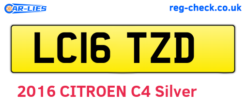 LC16TZD are the vehicle registration plates.