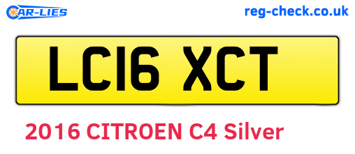 LC16XCT are the vehicle registration plates.