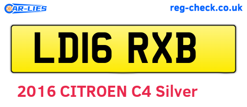 LD16RXB are the vehicle registration plates.