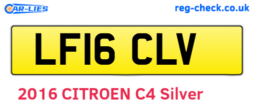 LF16CLV are the vehicle registration plates.