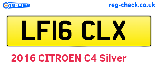 LF16CLX are the vehicle registration plates.