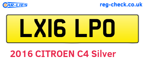LX16LPO are the vehicle registration plates.