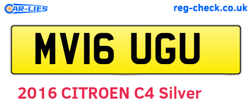 MV16UGU are the vehicle registration plates.