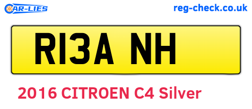 R13ANH are the vehicle registration plates.