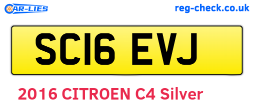 SC16EVJ are the vehicle registration plates.