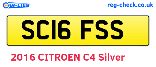 SC16FSS are the vehicle registration plates.