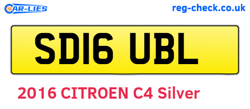 SD16UBL are the vehicle registration plates.