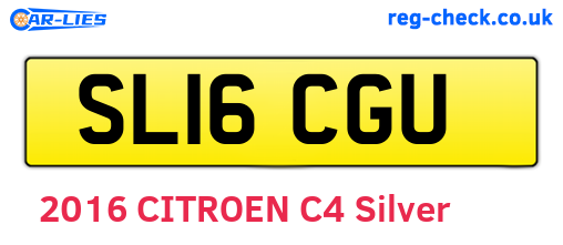 SL16CGU are the vehicle registration plates.