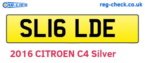 SL16LDE are the vehicle registration plates.