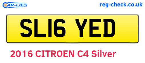 SL16YED are the vehicle registration plates.
