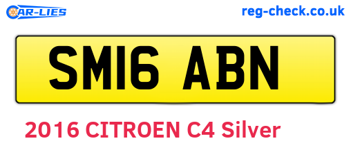 SM16ABN are the vehicle registration plates.