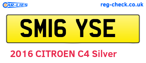 SM16YSE are the vehicle registration plates.