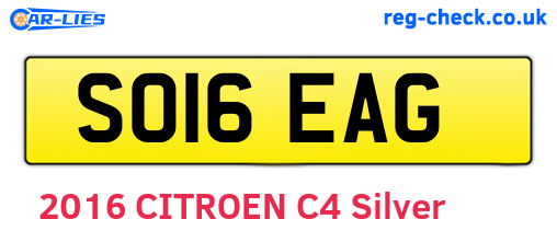 SO16EAG are the vehicle registration plates.