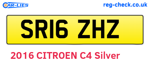 SR16ZHZ are the vehicle registration plates.