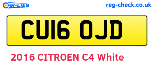 CU16OJD are the vehicle registration plates.