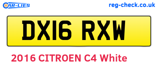 DX16RXW are the vehicle registration plates.