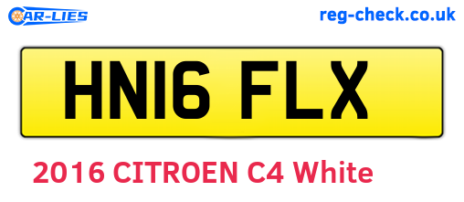 HN16FLX are the vehicle registration plates.