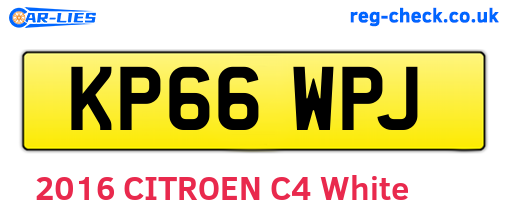 KP66WPJ are the vehicle registration plates.
