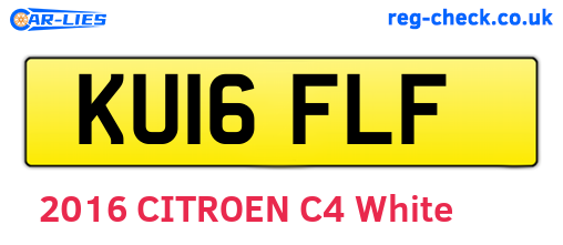 KU16FLF are the vehicle registration plates.