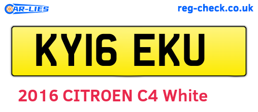 KY16EKU are the vehicle registration plates.