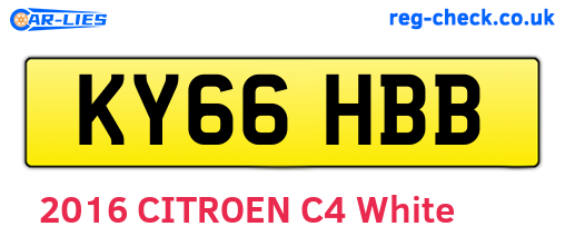 KY66HBB are the vehicle registration plates.