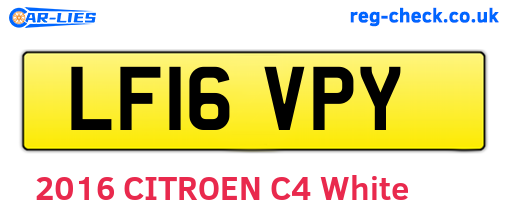 LF16VPY are the vehicle registration plates.