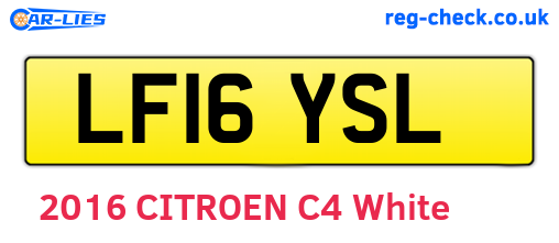 LF16YSL are the vehicle registration plates.