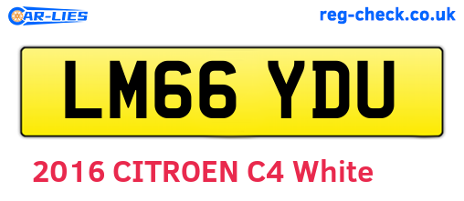 LM66YDU are the vehicle registration plates.