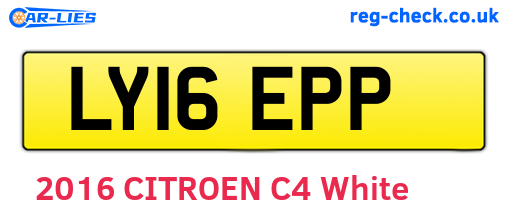 LY16EPP are the vehicle registration plates.