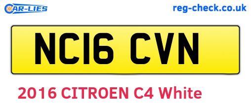 NC16CVN are the vehicle registration plates.